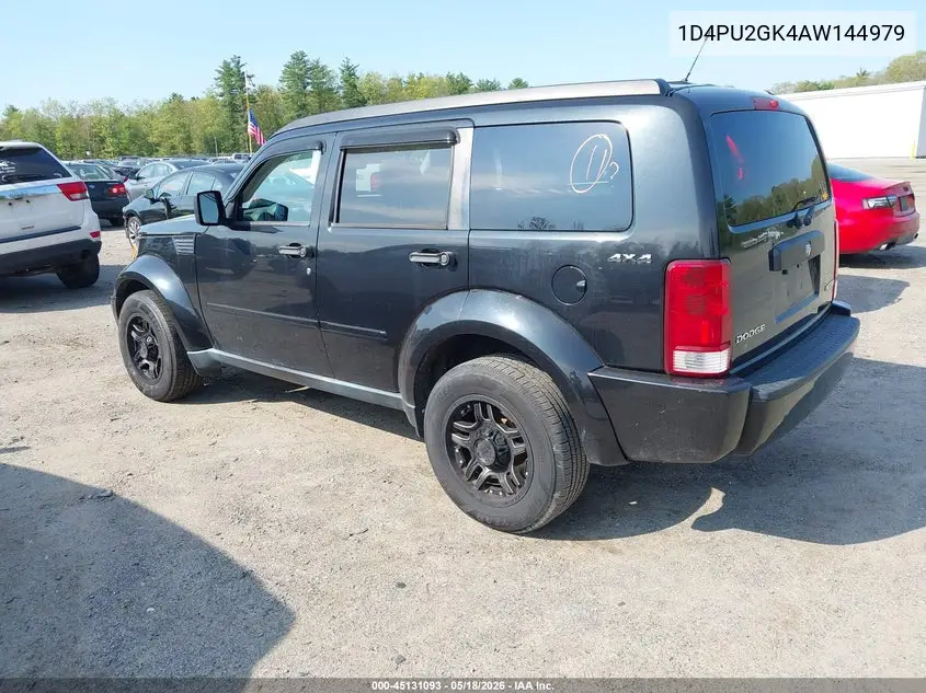 2010 Dodge Nitro Se VIN: 1D4PU2GK4AW144979 Lot: 45131093