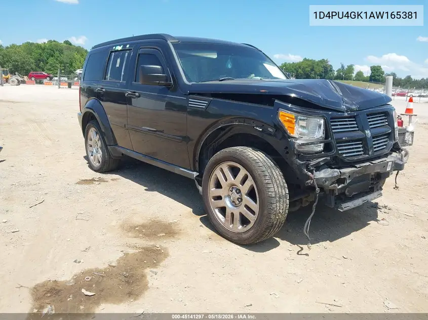 2010 Dodge Nitro Heat VIN: 1D4PU4GK1AW165381 Lot: 45141297