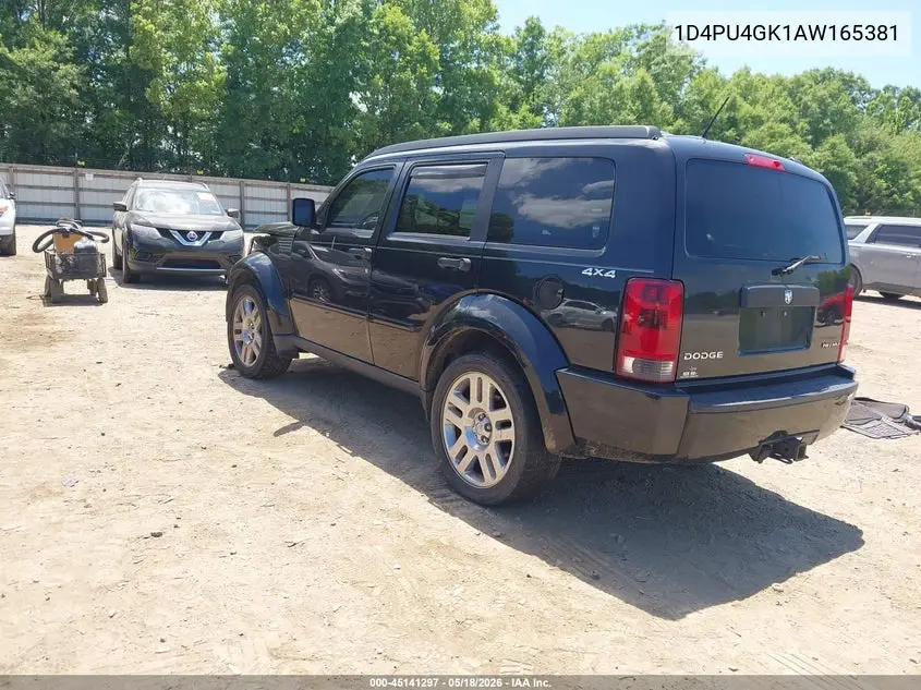 2010 Dodge Nitro Heat VIN: 1D4PU4GK1AW165381 Lot: 45141297
