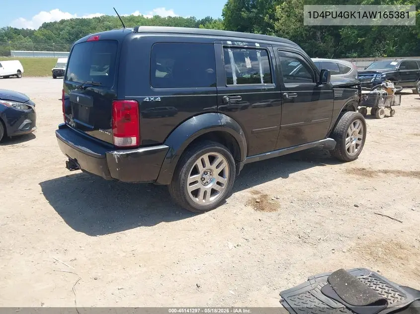 2010 Dodge Nitro Heat VIN: 1D4PU4GK1AW165381 Lot: 45141297