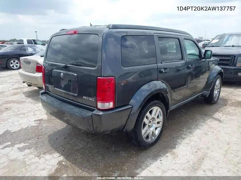 2010 Dodge Nitro Se VIN: 1D4PT2GK2AW137757 Lot: 45154868