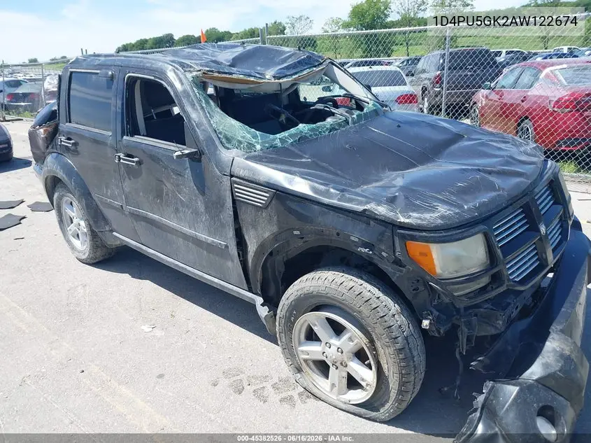 2010 Dodge Nitro Sxt VIN: 1D4PU5GK2AW122674 Lot: 45382526