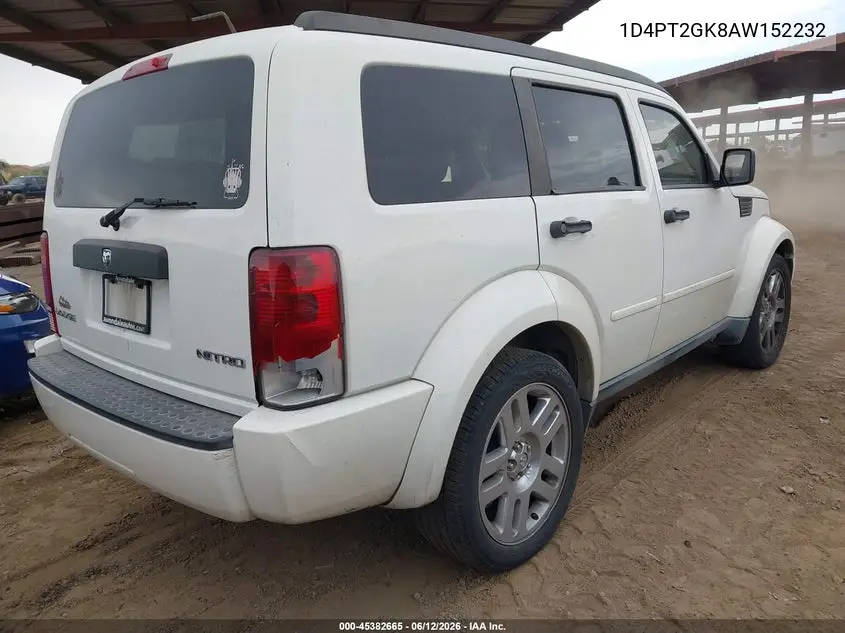 2010 Dodge Nitro Se VIN: 1D4PT2GK8AW152232 Lot: 45382665