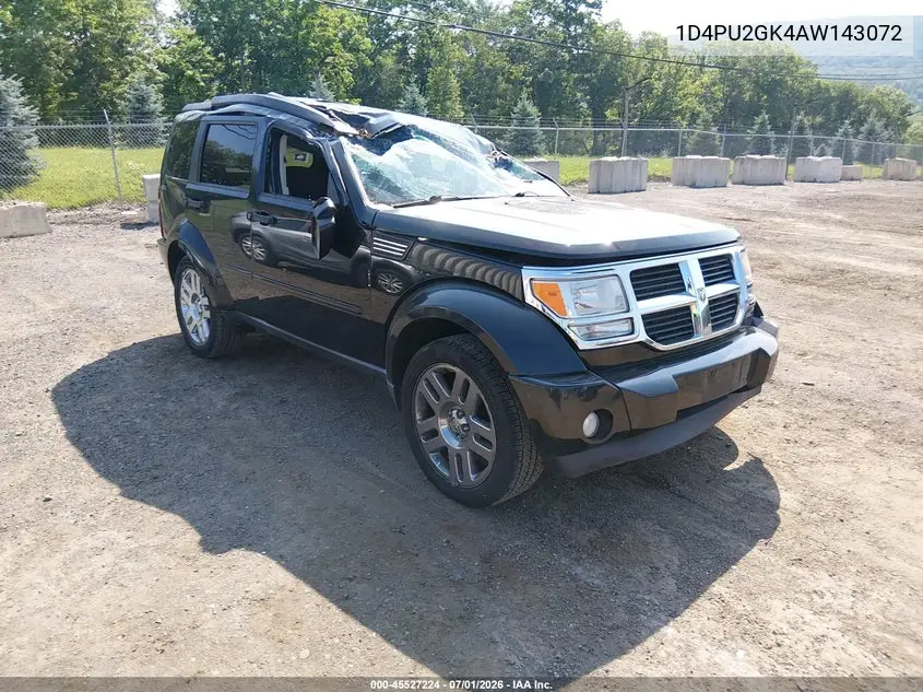 2010 Dodge Nitro Se VIN: 1D4PU2GK4AW143072 Lot: 45527224