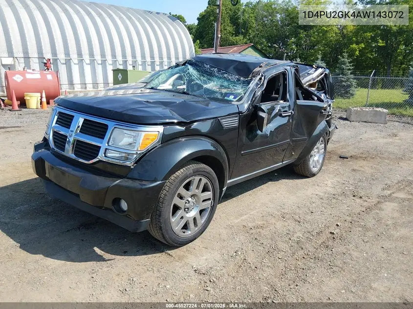 2010 Dodge Nitro Se VIN: 1D4PU2GK4AW143072 Lot: 45527224