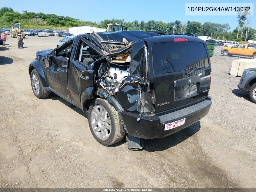 2010 Dodge Nitro Se VIN: 1D4PU2GK4AW143072 Lot: 45527224