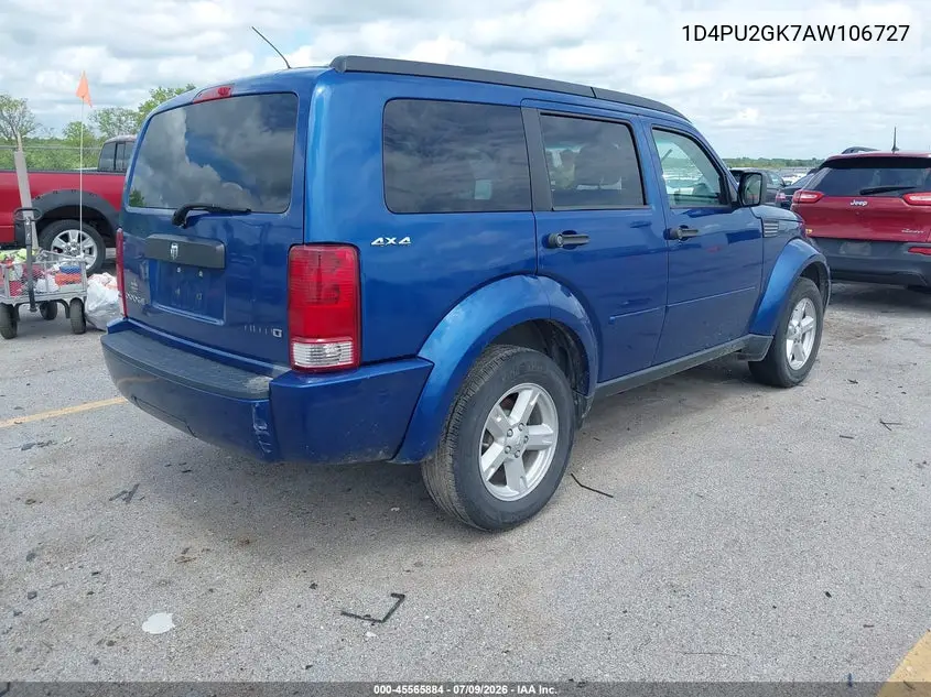2010 Dodge Nitro Se VIN: 1D4PU2GK7AW106727 Lot: 45565884