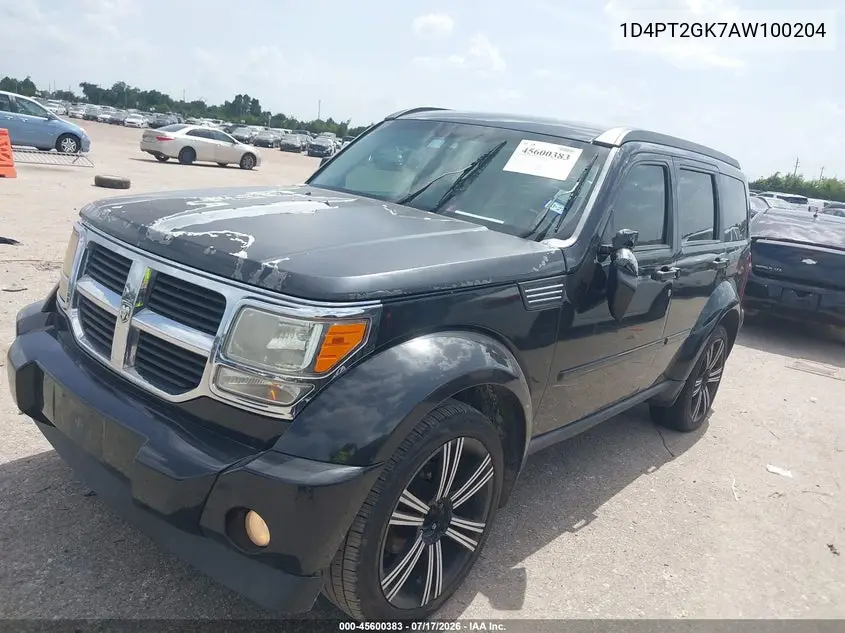 2010 Dodge Nitro Se VIN: 1D4PT2GK7AW100204 Lot: 45600383