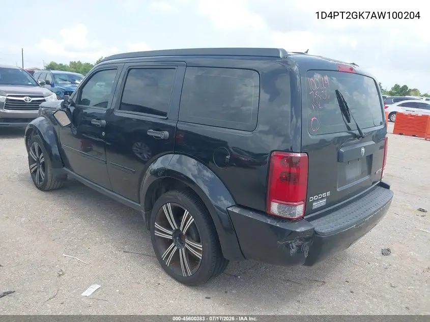2010 Dodge Nitro Se VIN: 1D4PT2GK7AW100204 Lot: 45600383