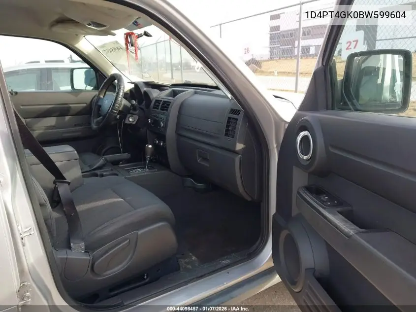 2011 Dodge Nitro Heat VIN: 1D4PT4GK0BW599604 Lot: 44098457