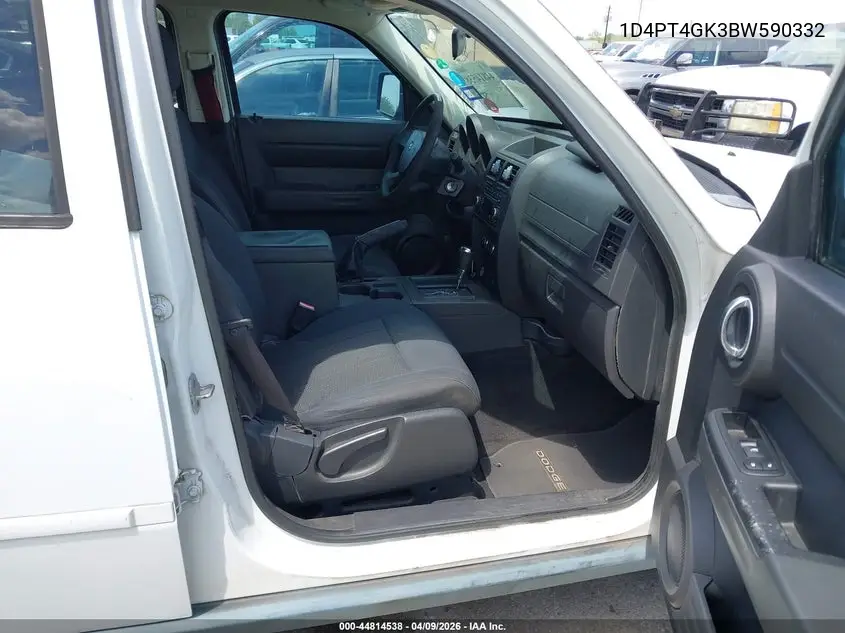 2011 Dodge Nitro Heat VIN: 1D4PT4GK3BW590332 Lot: 44814538