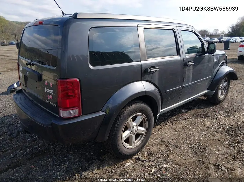 2011 Dodge Nitro Se VIN: 1D4PU2GK8BW586939 Lot: 44913241