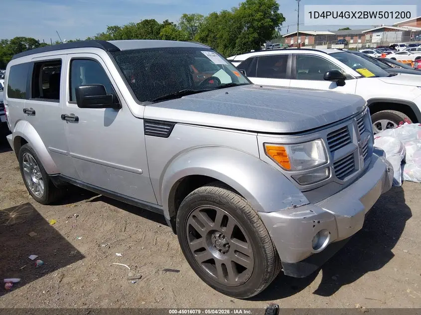 2011 Dodge Nitro Heat VIN: 1D4PU4GX2BW501200 Lot: 45016079