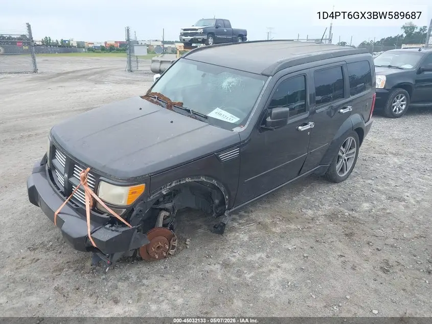 2011 Dodge Nitro Detonator VIN: 1D4PT6GX3BW589687 Lot: 45032133