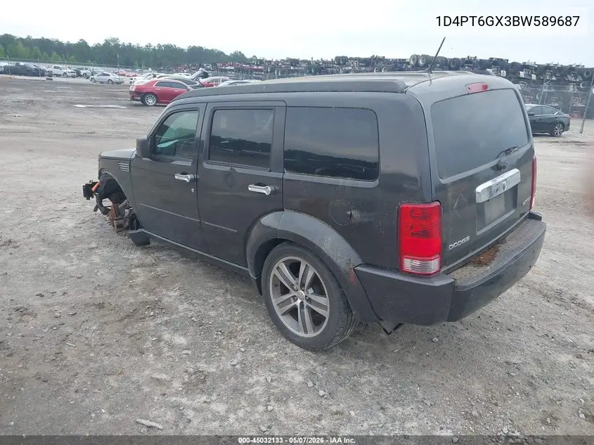 2011 Dodge Nitro Detonator VIN: 1D4PT6GX3BW589687 Lot: 45032133