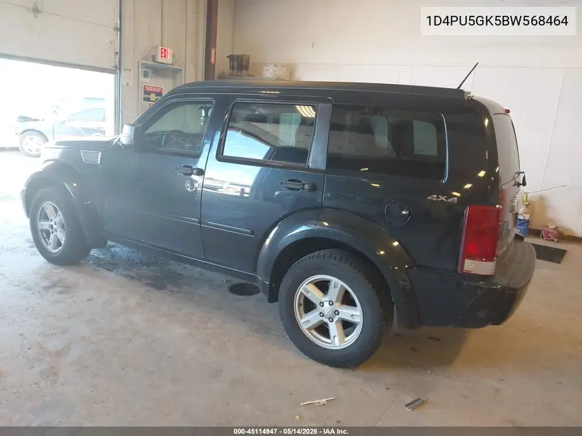 2011 Dodge Nitro Sxt VIN: 1D4PU5GK5BW568464 Lot: 45114947