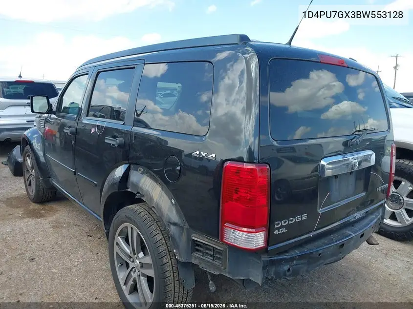 2011 Dodge Nitro Shock VIN: 1D4PU7GX3BW553128 Lot: 45375251