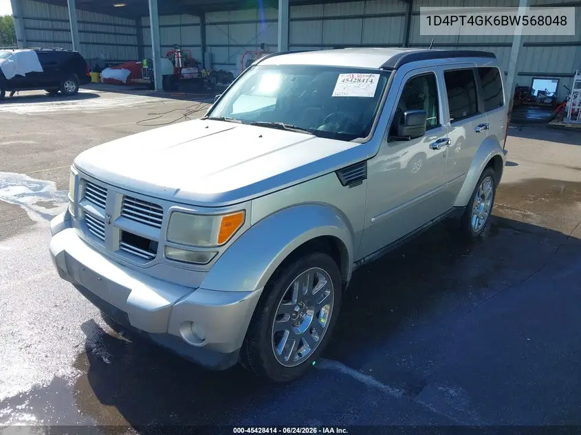 2011 Dodge Nitro Heat VIN: 1D4PT4GK6BW568048 Lot: 45428414
