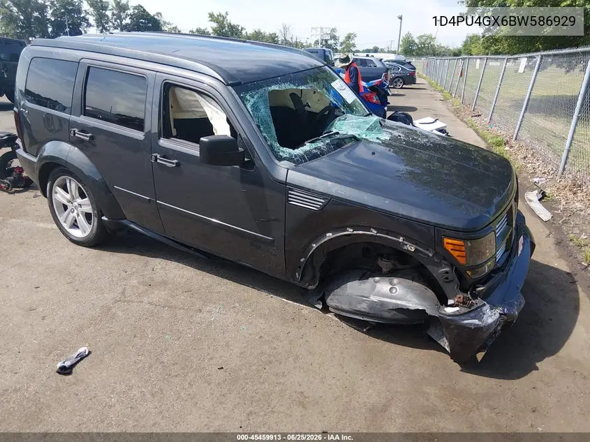 2011 Dodge Nitro Heat VIN: 1D4PU4GX6BW586929 Lot: 45459913