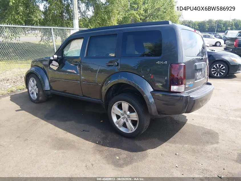 2011 Dodge Nitro Heat VIN: 1D4PU4GX6BW586929 Lot: 45459913