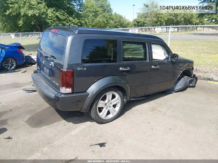 2011 Dodge Nitro Heat VIN: 1D4PU4GX6BW586929 Lot: 45459913