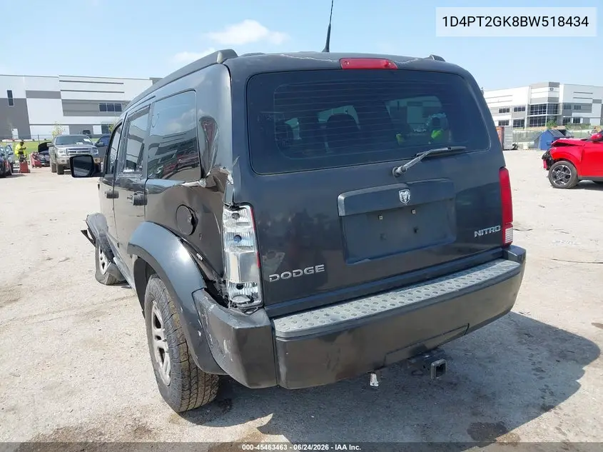2011 Dodge Nitro Se VIN: 1D4PT2GK8BW518434 Lot: 45463463