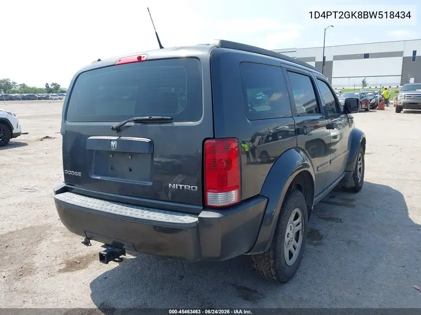 2011 Dodge Nitro Se VIN: 1D4PT2GK8BW518434 Lot: 45463463
