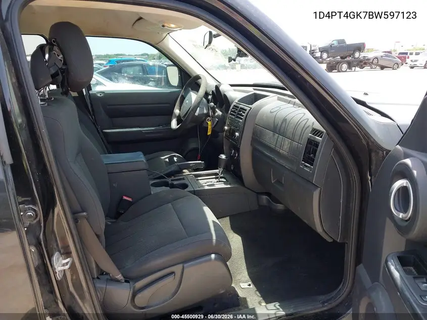 2011 Dodge Nitro Heat VIN: 1D4PT4GK7BW597123 Lot: 45500929