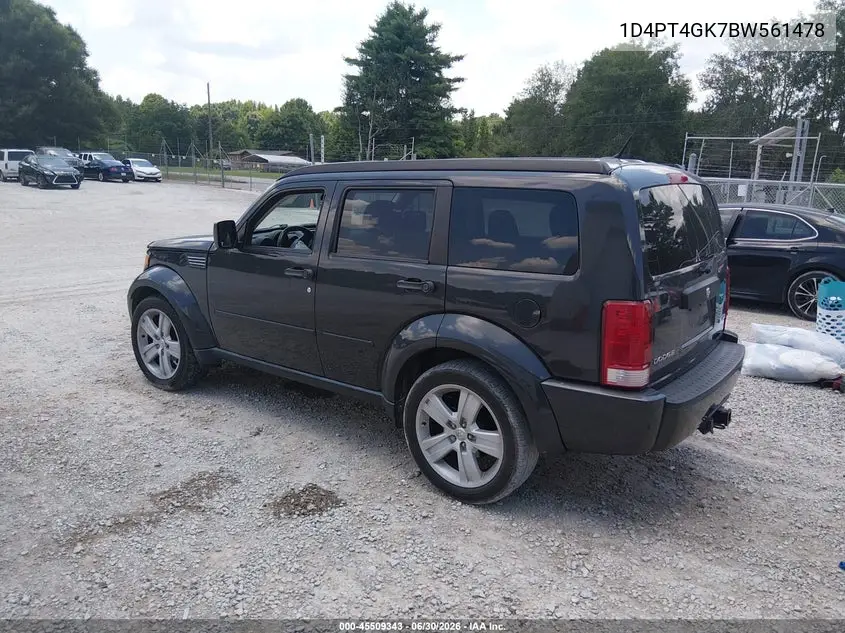 2011 Dodge Nitro Heat VIN: 1D4PT4GK7BW561478 Lot: 45509343