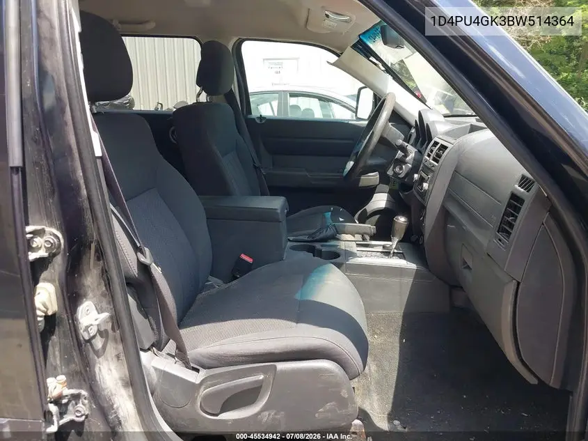 2011 Dodge Nitro Heat VIN: 1D4PU4GK3BW514364 Lot: 45534942