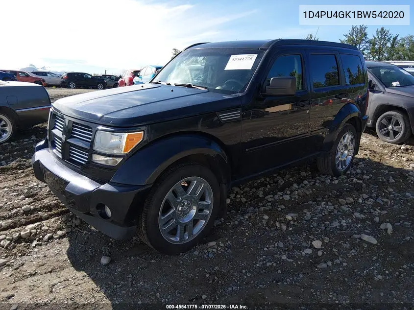 2011 Dodge Nitro Heat VIN: 1D4PU4GK1BW542020 Lot: 45541775