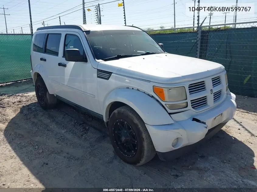 2011 Dodge Nitro Heat VIN: 1D4PT4GK6BW599767 Lot: 45572448