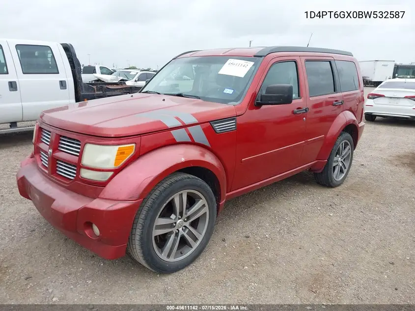 2011 Dodge Nitro Detonator VIN: 1D4PT6GX0BW532587 Lot: 45611142