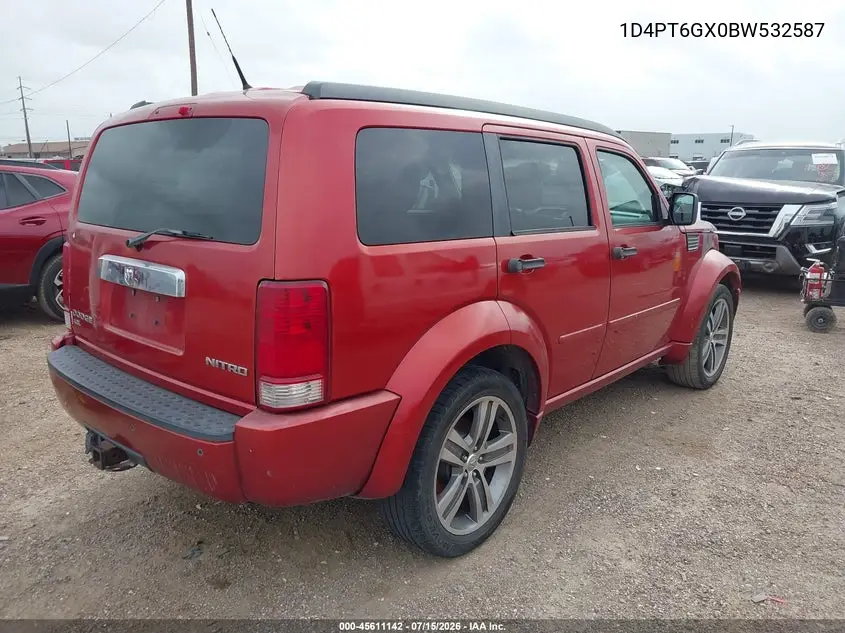 2011 Dodge Nitro Detonator VIN: 1D4PT6GX0BW532587 Lot: 45611142
