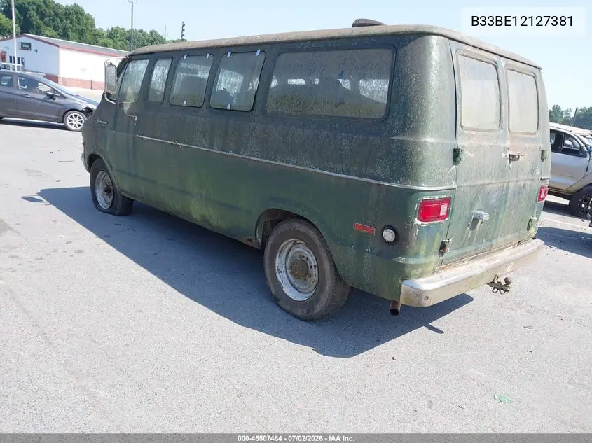 1972 Dodge Ram Van VIN: B33BE1U127381 Lot: 45507484