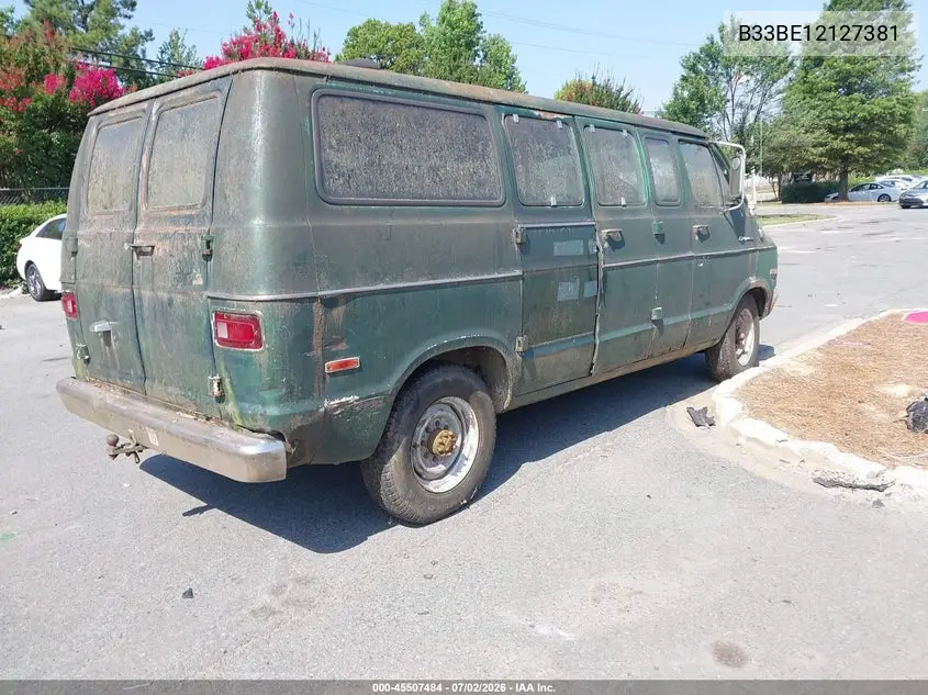 1972 Dodge Ram Van VIN: B33BE1U127381 Lot: 45507484