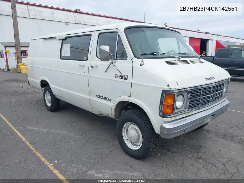 1982 Dodge Ram Van B250 VIN: 2B7HB23P4CK142551 Lot: 45124557