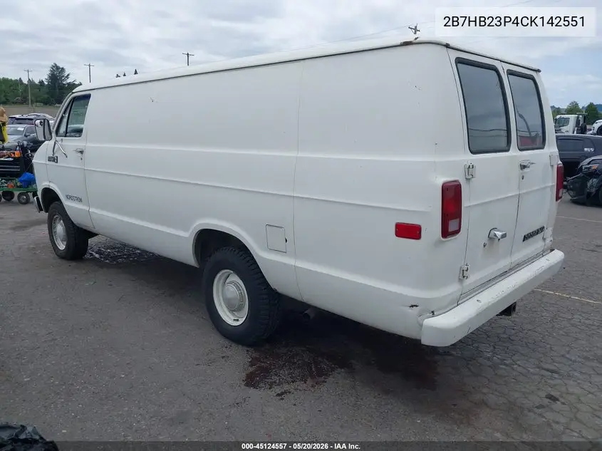 1982 Dodge Ram Van B250 VIN: 2B7HB23P4CK142551 Lot: 45124557