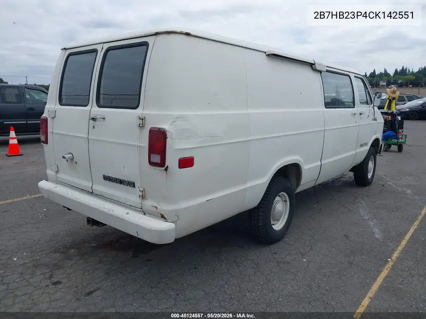 1982 Dodge Ram Van B250 VIN: 2B7HB23P4CK142551 Lot: 45124557