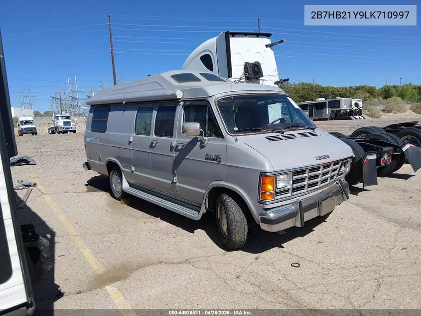 1990 Dodge Ram Van B250 VIN: 2B7HB21Y9LK710997 Lot: 44938531
