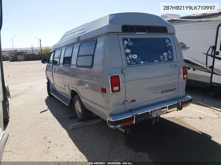 1990 Dodge Ram Van B250 VIN: 2B7HB21Y9LK710997 Lot: 44938531