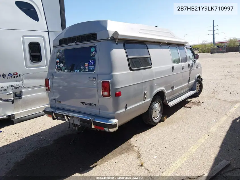 1990 Dodge Ram Van B250 VIN: 2B7HB21Y9LK710997 Lot: 44938531