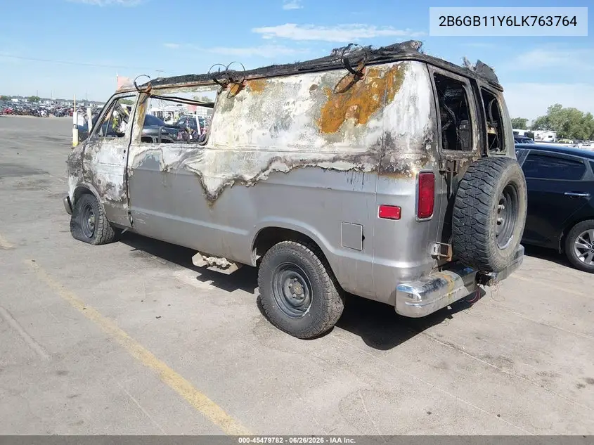 1990 Dodge Ram Van B150 VIN: 2B6GB11Y6LK763764 Lot: 45479782