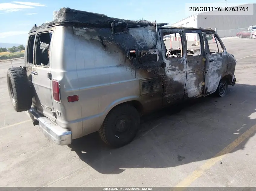 1990 Dodge Ram Van B150 VIN: 2B6GB11Y6LK763764 Lot: 45479782