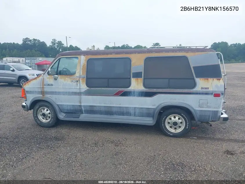1992 Dodge Ram Van B250 VIN: 2B6HB21Y8NK156570 Lot: 45395318