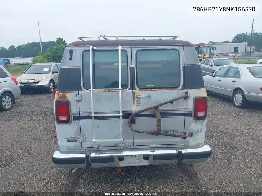 1992 Dodge Ram Van B250 VIN: 2B6HB21Y8NK156570 Lot: 45395318