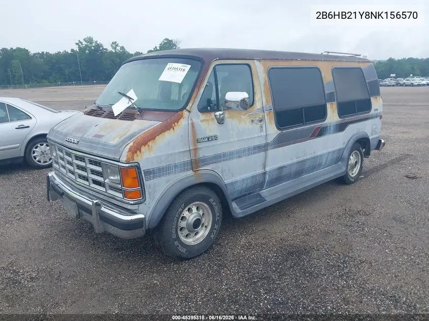1992 Dodge Ram Van B250 VIN: 2B6HB21Y8NK156570 Lot: 45395318