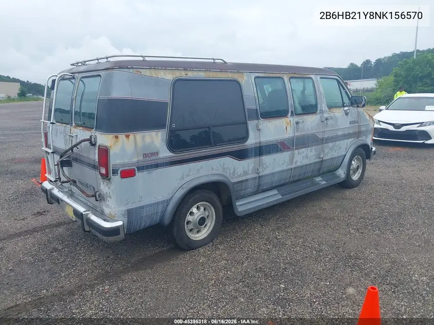 1992 Dodge Ram Van B250 VIN: 2B6HB21Y8NK156570 Lot: 45395318