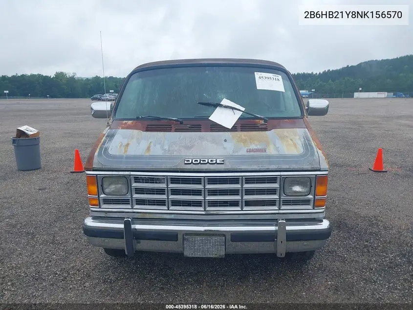 1992 Dodge Ram Van B250 VIN: 2B6HB21Y8NK156570 Lot: 45395318