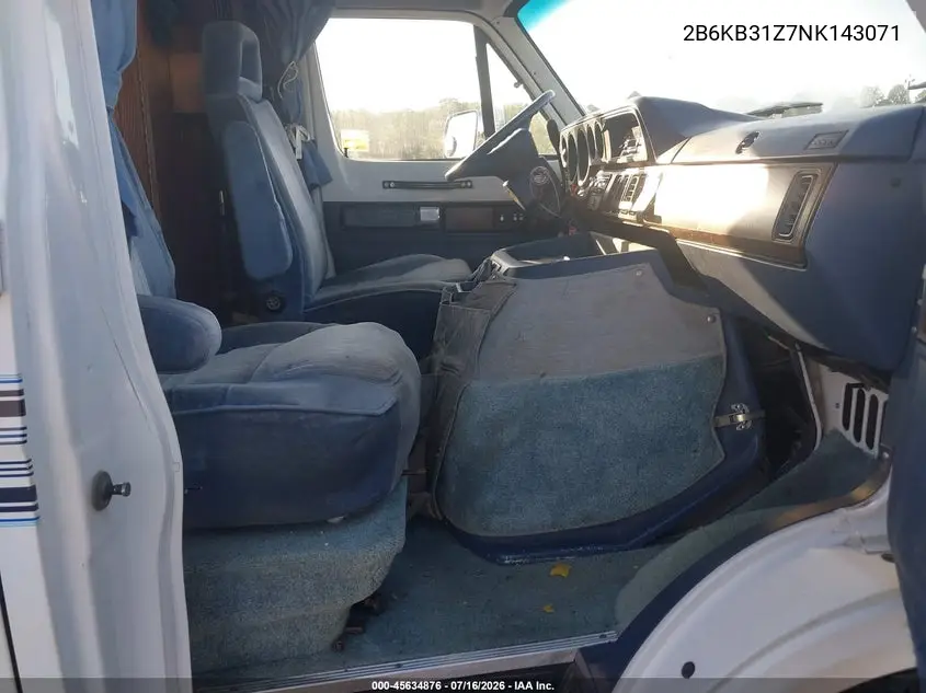 1992 Dodge Ram Van B350 VIN: 2B6KB31Z7NK143071 Lot: 45634876